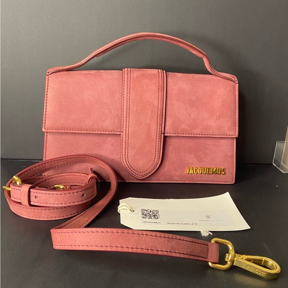 Jacquemus Le Bambinou Grand Burgundy Suede Authentic w/ Tag - Picture 15 of 17